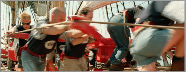Raising the Anchor, From HM Bark Endeavour Editorial Photo Series. Learn More >